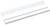 Two white rulers of different shapes, lying side by side. At the top, a hole punch ruler, below a solid block ruler.