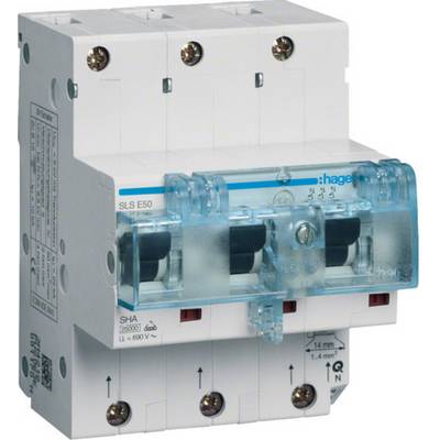 'A three-phase power protection switch with blue switches and labels for electrical safety and current regulation.'