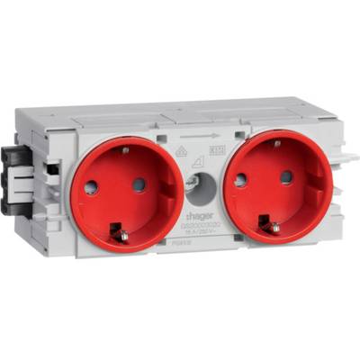 Image of Hager GS20003020 Trunking Plug-in module (W x H x D) 120 x 50 x 61 mm 1 pc(s) Traffic red