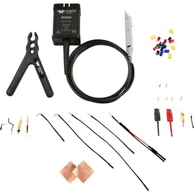 Electrical diagnostic kit with pliers, cables, and adapters for vehicle repair. Varied colour plugs clarify connections.