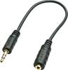 LINDY 35699 35699 Jack Audio/phono Adapter cable [1x Jack plug 3.5 mm - 1x Jack socket 2.5 mm] Black
