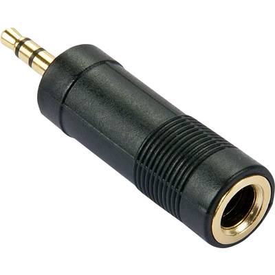 LINDY 35621 Lindy Jack Audio/phono Adapter [1x Jack plug 3.5 mm - 1x Jack socket 6.35mm] Black