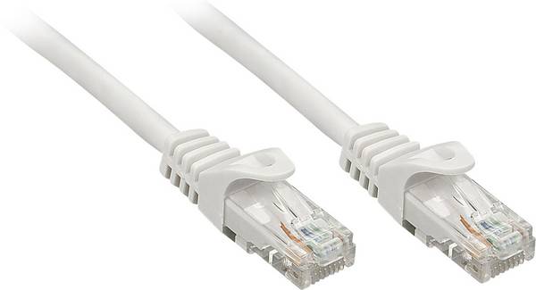 LINDY 48402 RJ45 Patch cable CAT 5e U/UTP 2.00 m Grey incl. bend relief 1 pc(s)