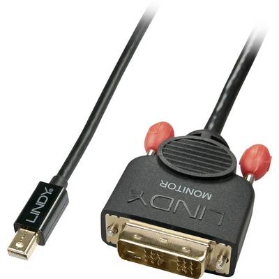 LINDY Mini DisplayPort / DVI Adapter cable Mini DisplayPort plug, DVI-D 18+1-pin plug 0.50 m Black 41950 DisplayPort cab-1