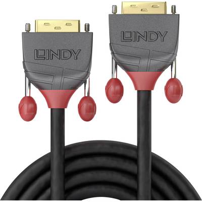 LINDY DVI Cable DVI-D 18+1-pin plug, DVI-D 18+1-pin plug 10.00 m Black 36240  DVI cable