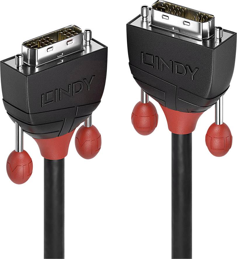 LINDY DVI Cable DVI-I 24+5-pin plug, DVI-I 24+5-pin plug 5.00 m Black 36263 DVI cable-1