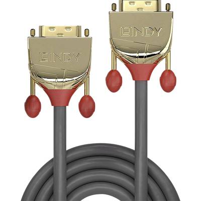 LINDY DVI Cable DVI-D 24+1-pin plug, DVI-D 24+1-pin plug 5.00 m Grey 36204  DVI cable