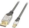 LINDY Mini DisplayPort / DisplayPort Adapter cable Mini DisplayPort plug, DisplayPort plug 2.00 m Grey 36312 DisplayPort cable