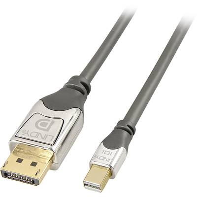 LINDY Mini DisplayPort / DisplayPort Adapter cable Mini DisplayPort plug, DisplayPort plug 2.00 m Grey 36312  DisplayPor