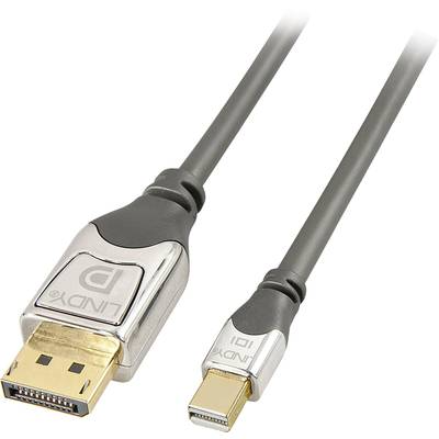 LINDY Mini DisplayPort / DisplayPort Adapter cable Mini DisplayPort plug, DisplayPort plug 3.00 m Grey 36313  DisplayPor