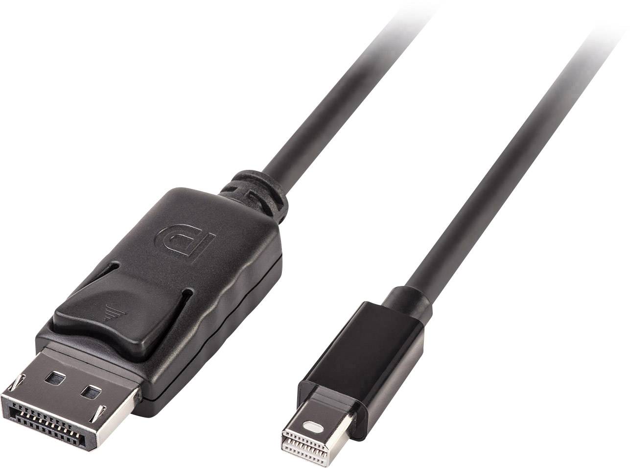 LINDY Mini DisplayPort / DisplayPort Adapter cable Mini DisplayPort plug, DisplayPort plug 1.00 m Black 41645 DisplayPor-1