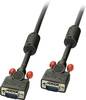 LINDY VGA Cable VGA 15-pin plug, VGA 15-pin plug 0.50 m Black 36371 VGA cable