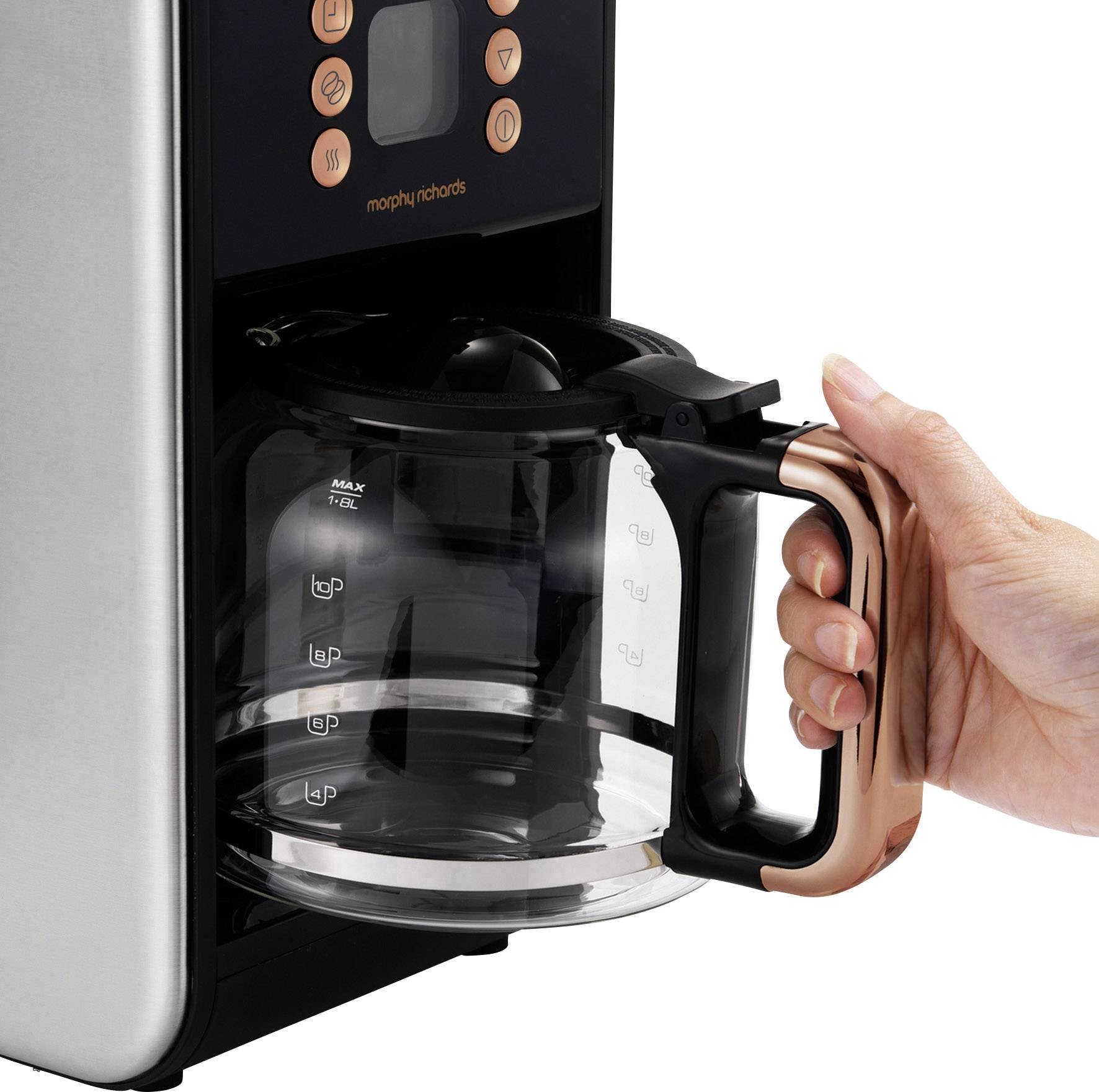 morphy richards coffee maker rose gold