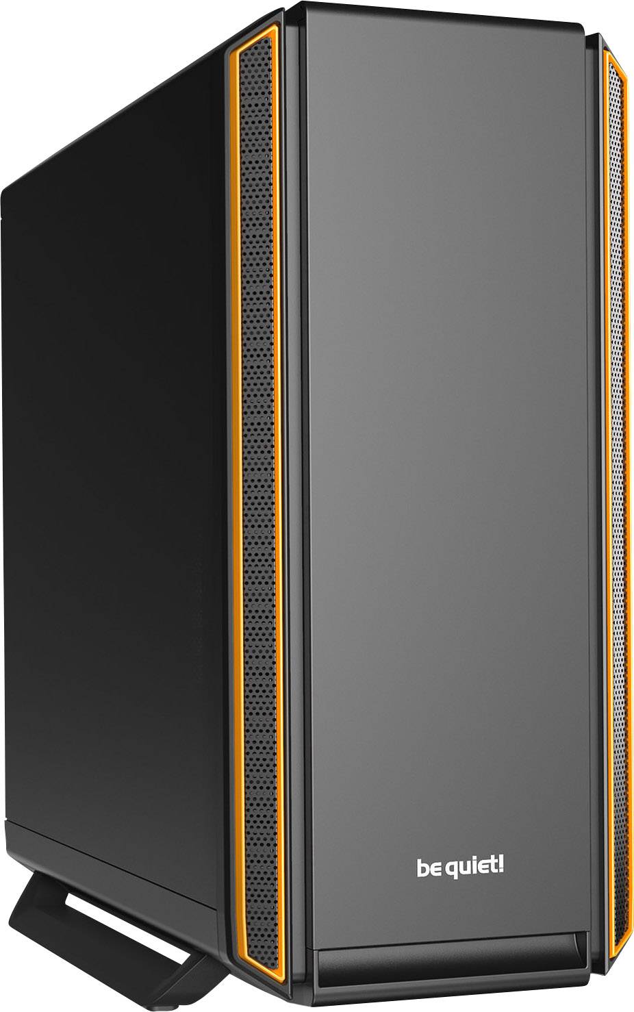 BeQuiet Silent Base 801 Midi tower PC casing Black, Orange 3 built-in fans, Dust filter, Insulated