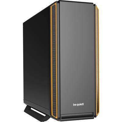 BeQuiet Silent Base 801 Midi tower PC casing Black, Orange 3 built-in fans, Dust filter, Insulated