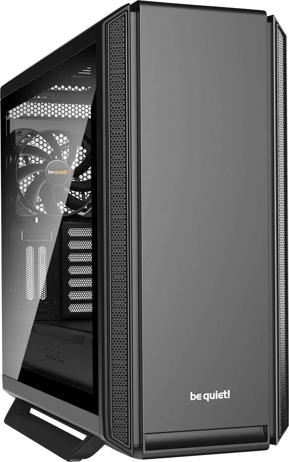 BeQuiet Silent Base 801 Windows Midi tower PC casing Black 3 built-in fans, Insulated, Window, Dust filter