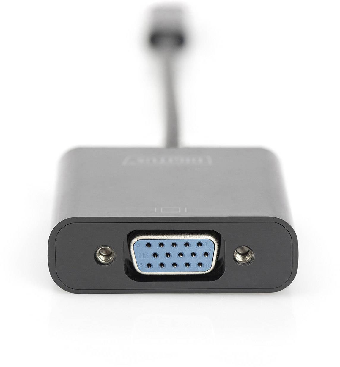 A VGA adapter used for connecting computers to monitors or projectors.