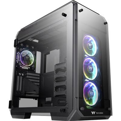 Thermaltake View 71 Tempered Glass RGB Plus Full tower PC casing Black, RGB 4 built-in LED fans, Window, Tool-free HDD bracket