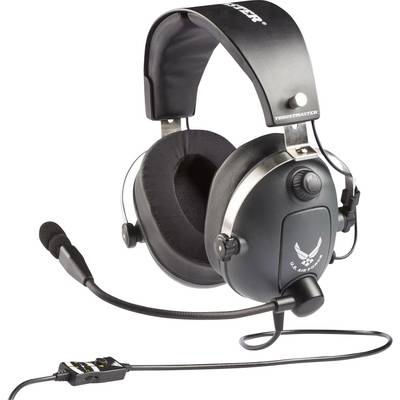 Image of Thrustmaster ThrustMaster Gaming Over-ear headset Corded (1075100) Stereo Grey, Metallic Volume control, Microphone mute