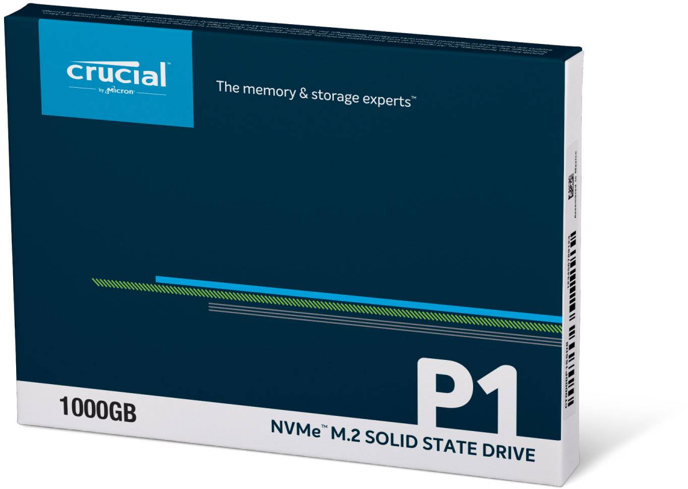 Crucial P1 1 TB NVMe/PCIe M.2 internal SSD M.2 NVMe PCIe 3.0 x4 Retail CT1000P1SSD8