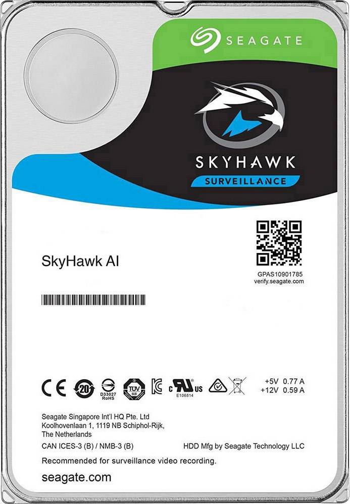 Seagate SkyHawk™ AI 6 TB 3.5 (8.9 cm) internal HDD SATA III ST6000VE001 Bulk