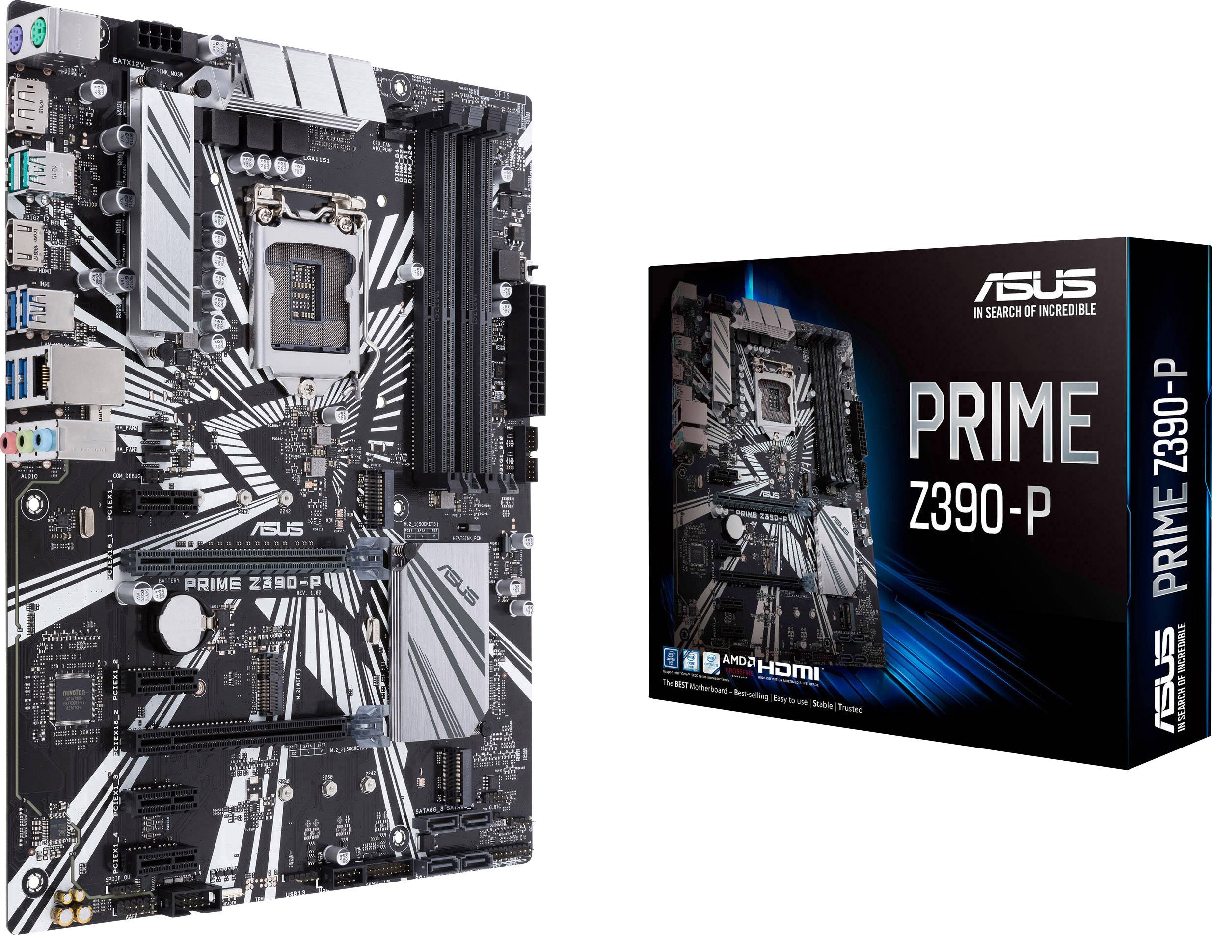 Asus PRIME Z390-P Motherboard PC base Intel® 1151v2 Form factor ATX Motherboard chipset Intel® Z390