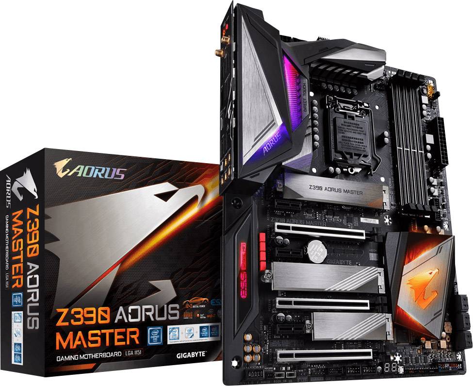 Gigabyte Z390 AORUS MASTER Motherboard PC base Intel® 1151v2 Form factor ATX Motherboard chipset Intel® Z390