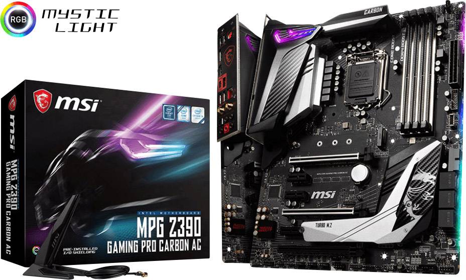 Msi Gaming Mpg Z390 Gaming Pro Carbon Ac Motherboard Pc Base Intel 1151v2 Form Factor Atx Motherboard Chipset Intel Z3 Conrad Com