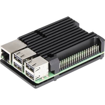 Joy-it ARMOR Case BLOCK SBC housing Compatible with (development kits): Raspberry Pi Passive cooling Black