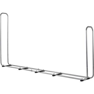 Metal bike stand with five parking spaces, suitable for outdoor areas or garages.