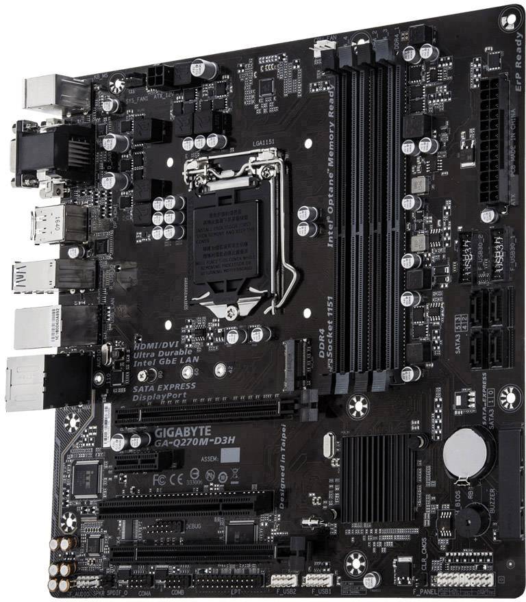 Gigabyte Q270M-D3H LGA1151 uATX Motherboard PC base Intel® 1151 Form ...