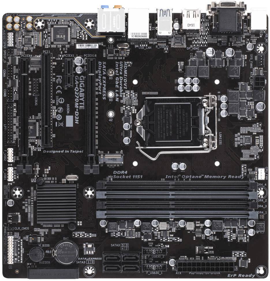 Gigabyte Q270M-D3H LGA1151 uATX Motherboard PC base Intel® 1151 Form ...