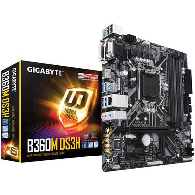 Gigabyte B360M DS3H Motherboard PC base Intel® 1151 Form factor (details) Micro-ATX Motherboard chipset Intel® B360 Expr