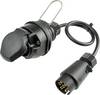 AS Schwabe 60468 Trailer adapter [7-pin plug - 13-pin socket] Plastic