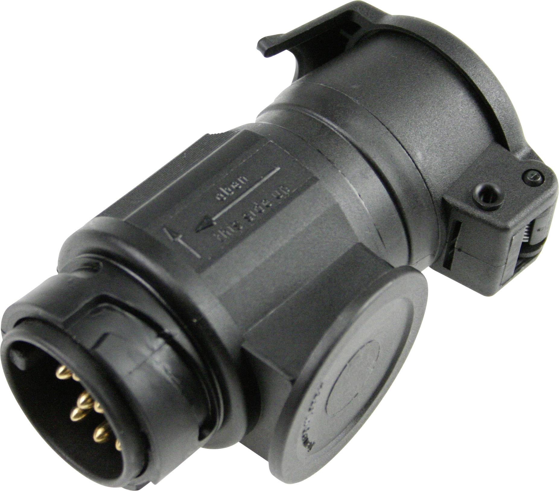 as Black Schwabe 60469 Car trailer adapter for connecting a 7-pole socket to a 7-pole plug IP44 