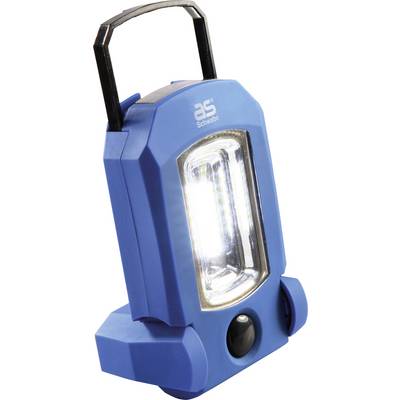 Blue LED work light by AS Schwabe with handle and brightly illuminating headlamp. Ideal for mobile lighting applications.