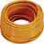 A coiled, orange garden hose that can be used for watering and outdoor tasks.