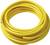 A yellow, coiled cable lies on a white surface.