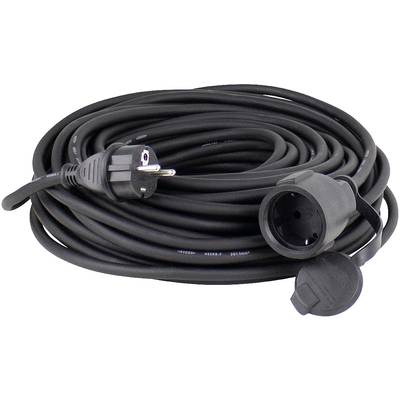AS Schwabe 60383 Current Cable extension 16 A Black 10.00 m H07RN-F 3G 2,5 mm²