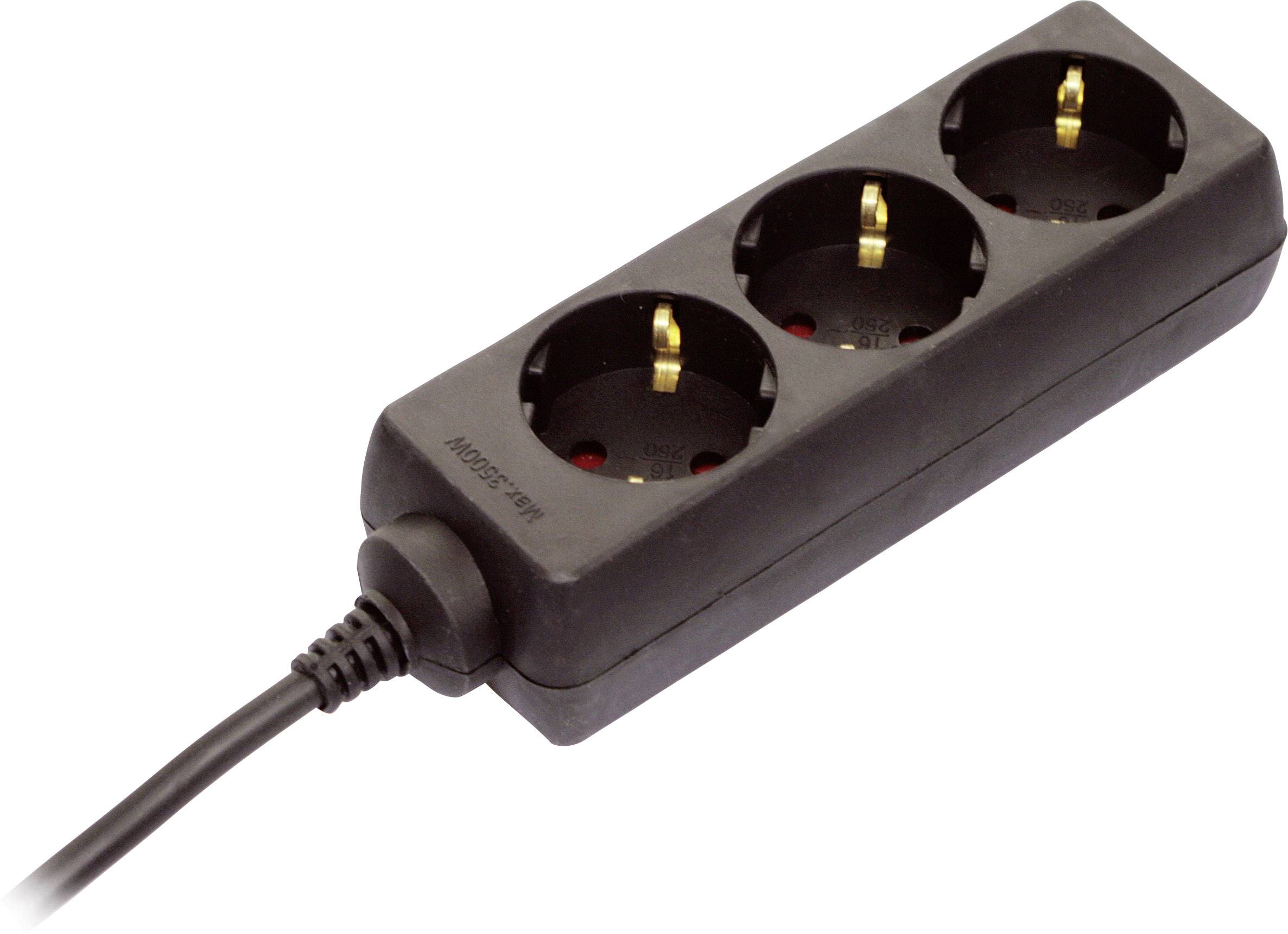AS Schwabe 13692 Surge protection power strip Black 1 pc(s)-0