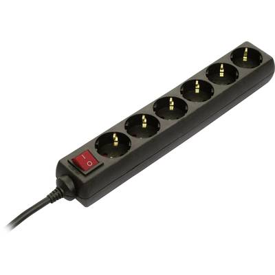 Image of AS Schwabe 16692 Surge protection power strip Black PG connector 1 pc(s)