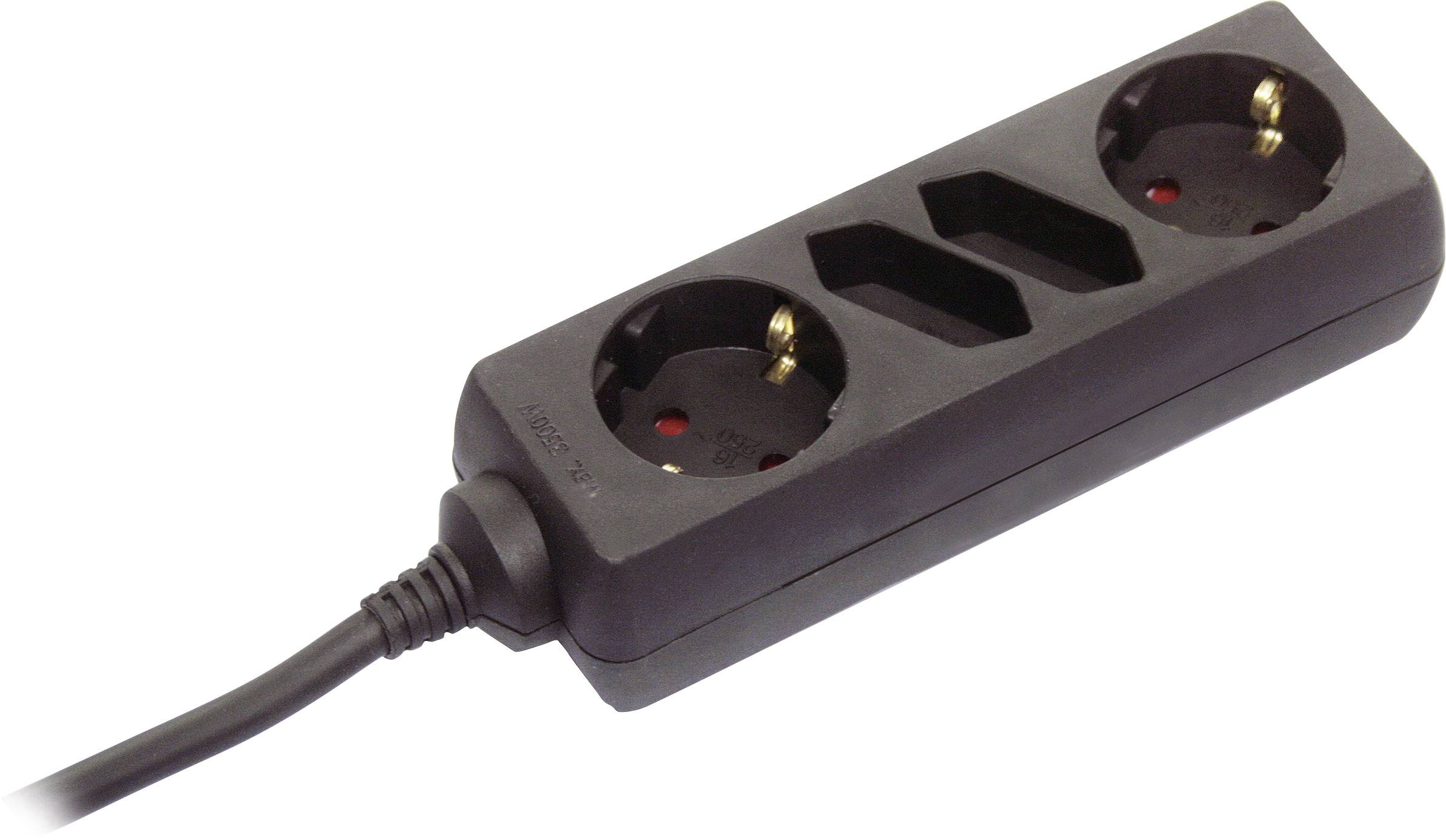 AS Schwabe 35212 Power strip (w/o switch) Black PG connector 1 pc(s)-0