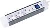 AS Schwabe 18663 Power strip (+ switch) White, Black PG connector 1 pc(s)
