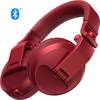 Pioneer DJ HDJ-X5BT Over-ear headphones Bluetooth® (1075101), Corded (1075100) Red Foldable, Headset, Battery indicator DJ