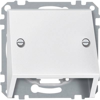 Electronic motion sensor, surface-mounted, rectangular housing, two visible screws, predominantly white in colour.