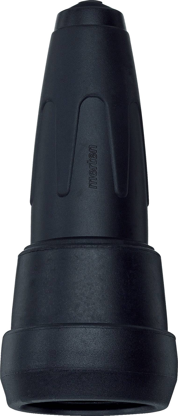 A black nozzle, possibly for a pressure washer, with a ribbed surface and the inscription 'Kärcher'.