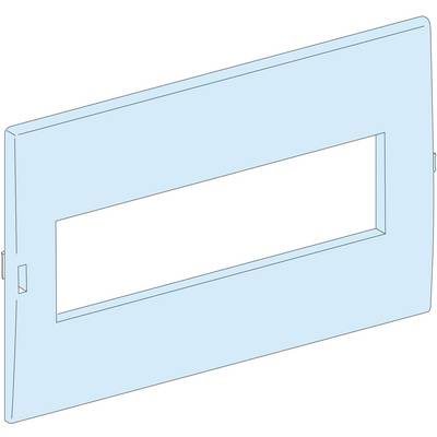 A rectangular technical component with a central rectangular cut-out.