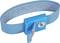 A blue, adjustable wristband with a metal clasp, typically used for anti-static purposes in electronic work.