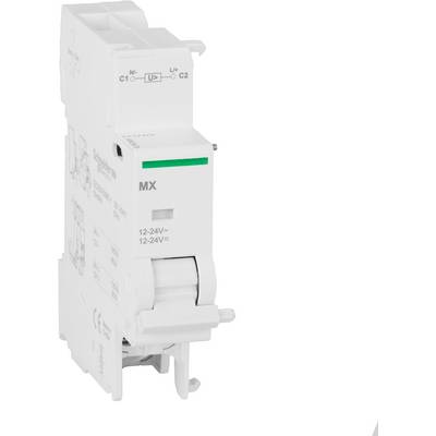 A white, rectangular electrical device with 'MX' printed on it, voltage specified as '12-24V'. Brand name visible in the top left corner.