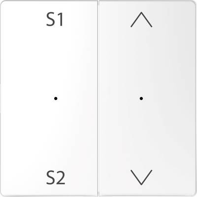 Two white switches, labelled 'S1' and 'S2' on the left, with up and down arrows on the right.